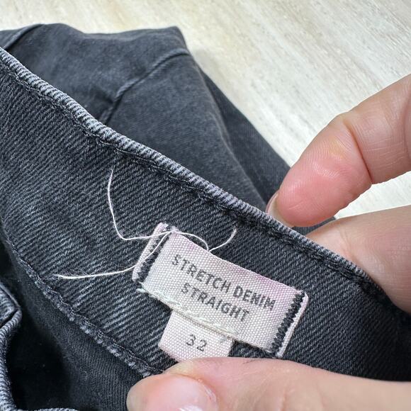 Madewell Black Stretch Denim Straight Raw Hem Casual Frayed Denim Mini Skirt 32 - Picture 8 of 13